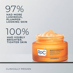 RoC Revive + Glow – application rapide sur le visage, base idéale pour le maquillage.