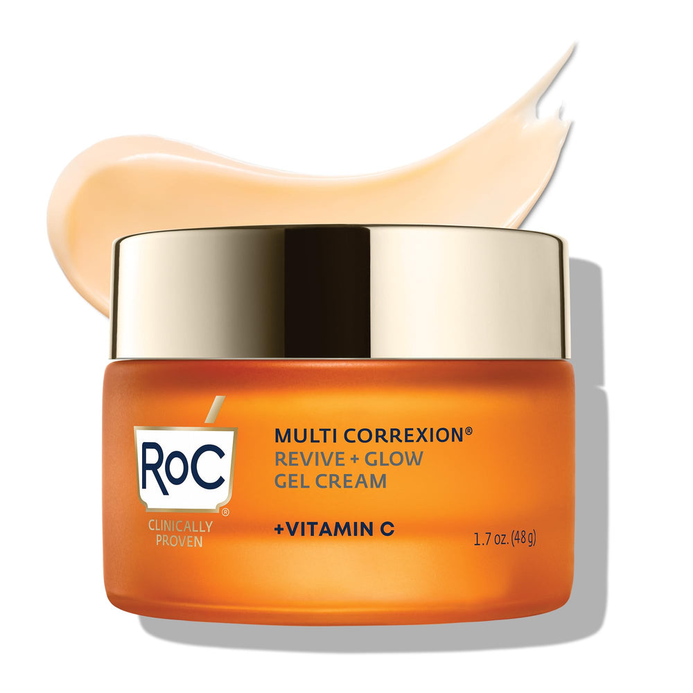 RoC Multi Correxion Revive + Glow – bouteille visage, soin hydratant rapide et léger.