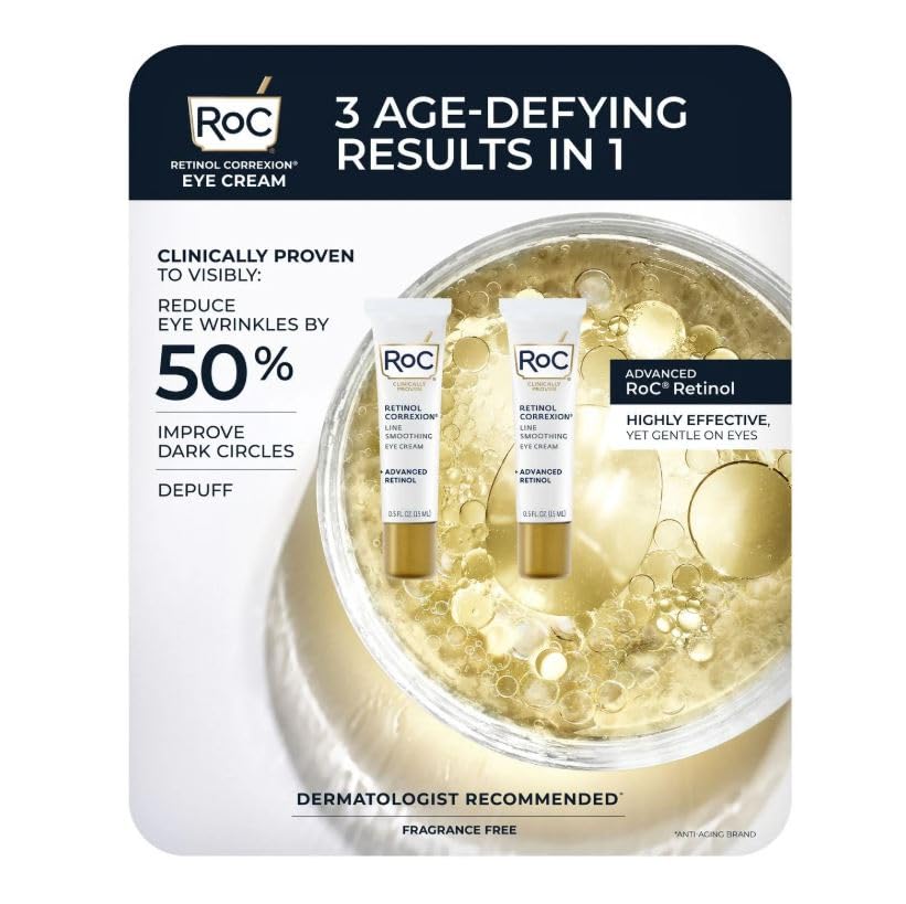 RoC crème contour des yeux, applicateur doux pour une utilisation précise et confortable.