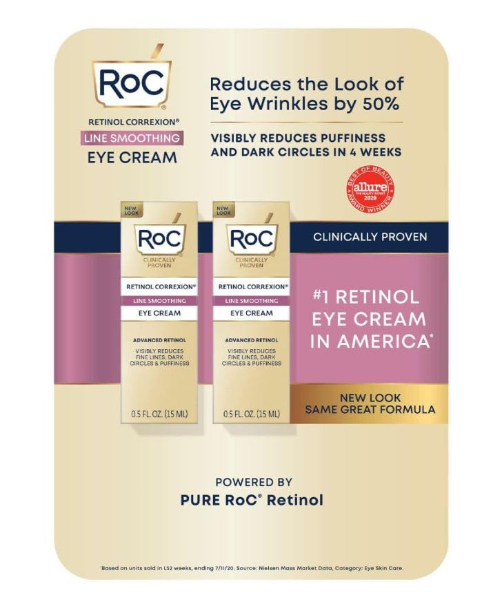 RoC crème contour des yeux, bouteille 15 ml, revitalise visiblement le regard.
