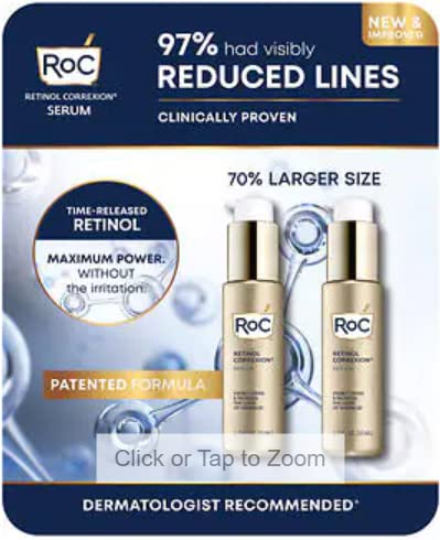 Sérum Roc Retinol CorreXion: deux bouteilles en paquet, effet raffermissant potentiel.
