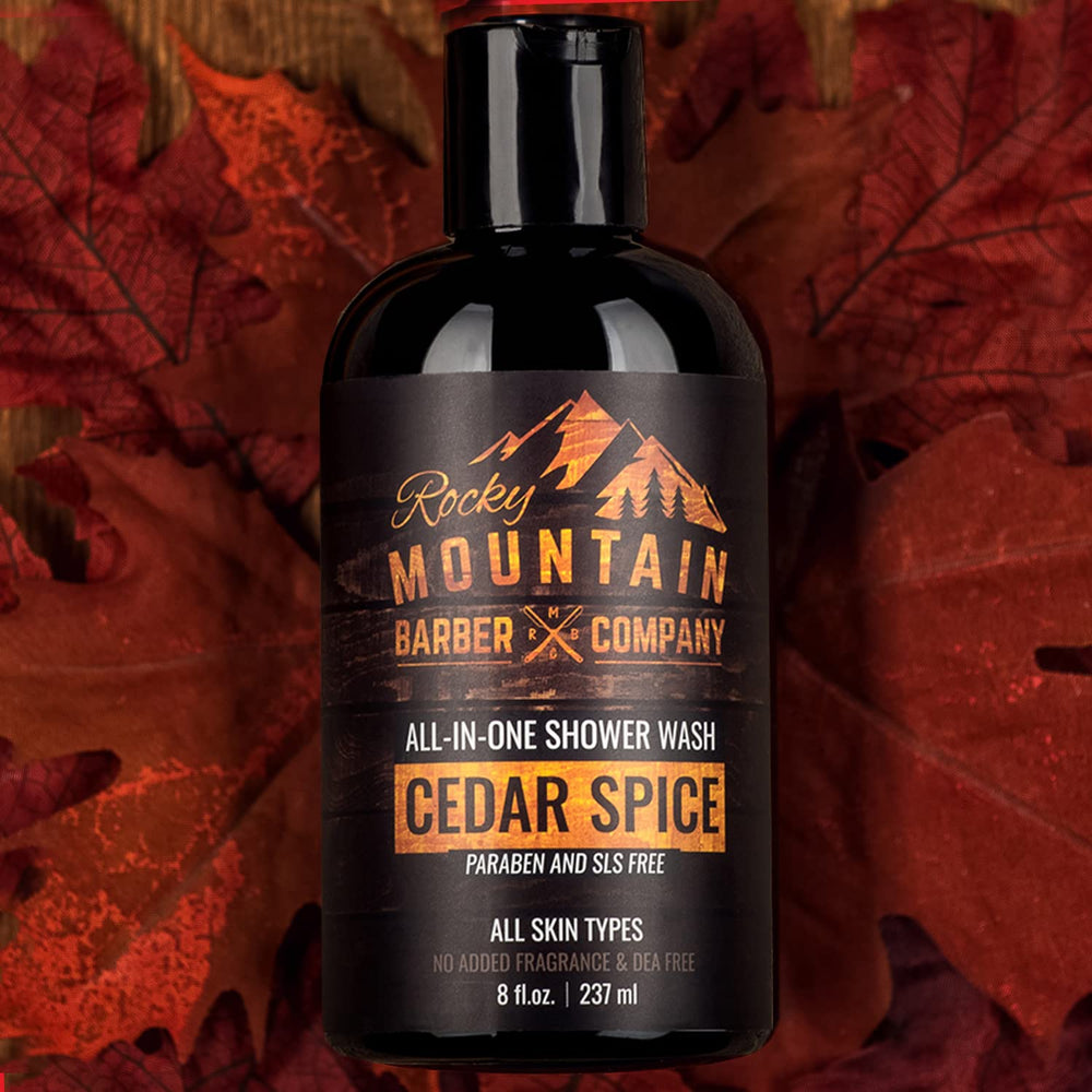 Rocky Mountain Barber Cedar Spice, format voyage pratique pour les déplacements.