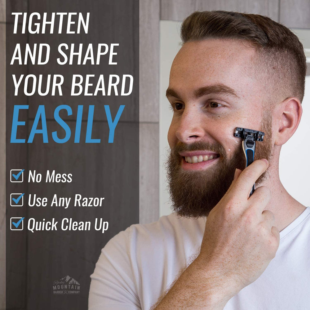 Application dans la paume avec Rocky Mountain Barber Co pour un mouvement fluide.