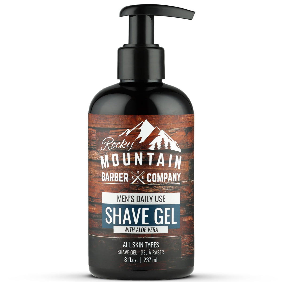 Gel de rasage transparent Rocky Mountain Barber Co pour un rasage précis et clair.
