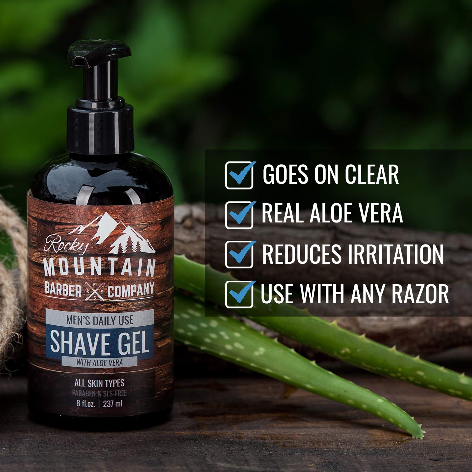 Texture légère de Rocky Mountain Barber Co offrant adhérence idéale pour le rasage.