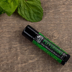 Baume lèvres Rocky Mountain Barber Company menthe-poivree, sensation rafraîchissante.