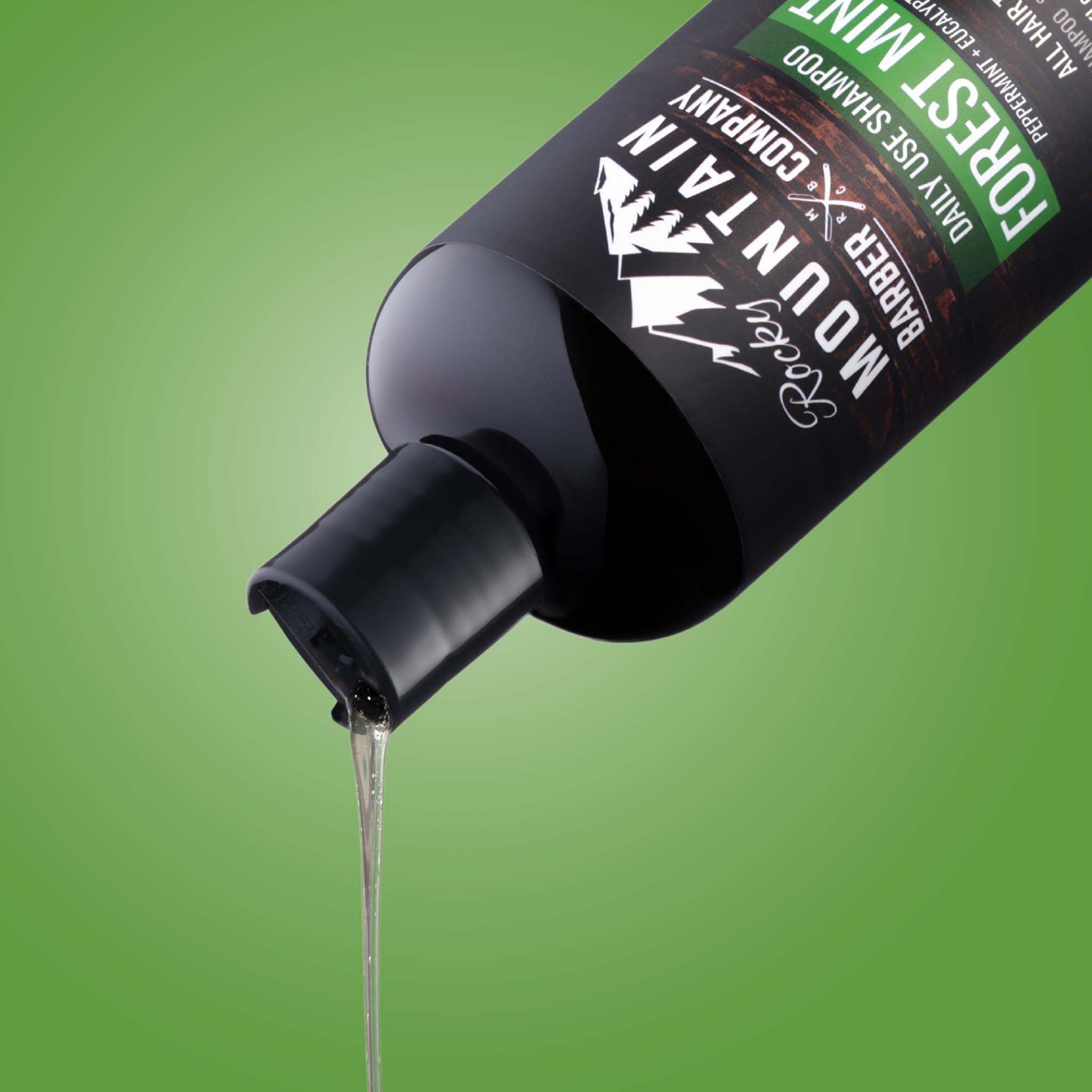 Shampoing Rocky Mountain Barber Company – gros plan sur l'étiquette artisanale