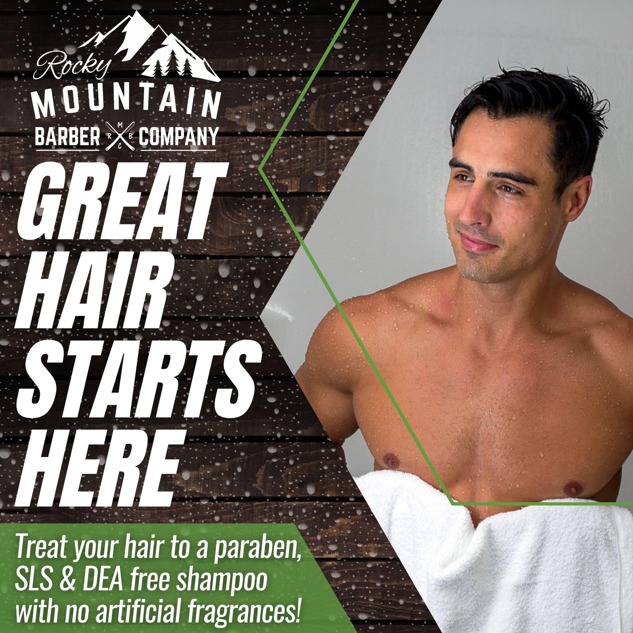 Shampoing Rocky Mountain Barber Company – mousse rapide prête à l'emploi