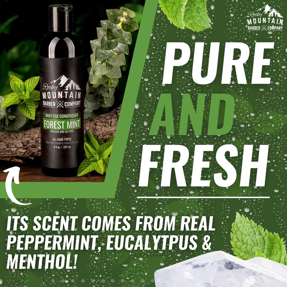Rocky Mountain Barber Conditionneur Emballage Carton Recyclable, choix durable et respectueux.