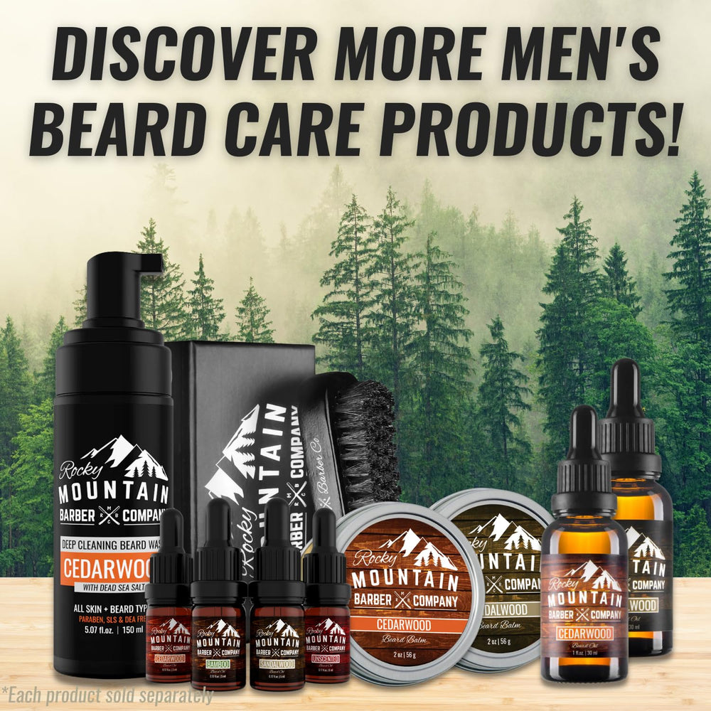 Parfum boisé cedre du baume barbe Rocky Mountain Barber