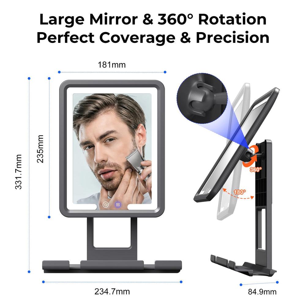 Rocollos miroir douche étagère de rangement pratique pour accessoires