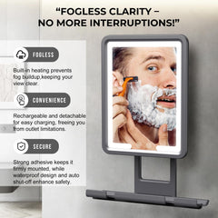 Rocollos miroir douche rotation à 360° pour viser facilement toutes les zones