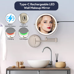 Rocollos miroir 1X et 10X, détails du visage facilités.