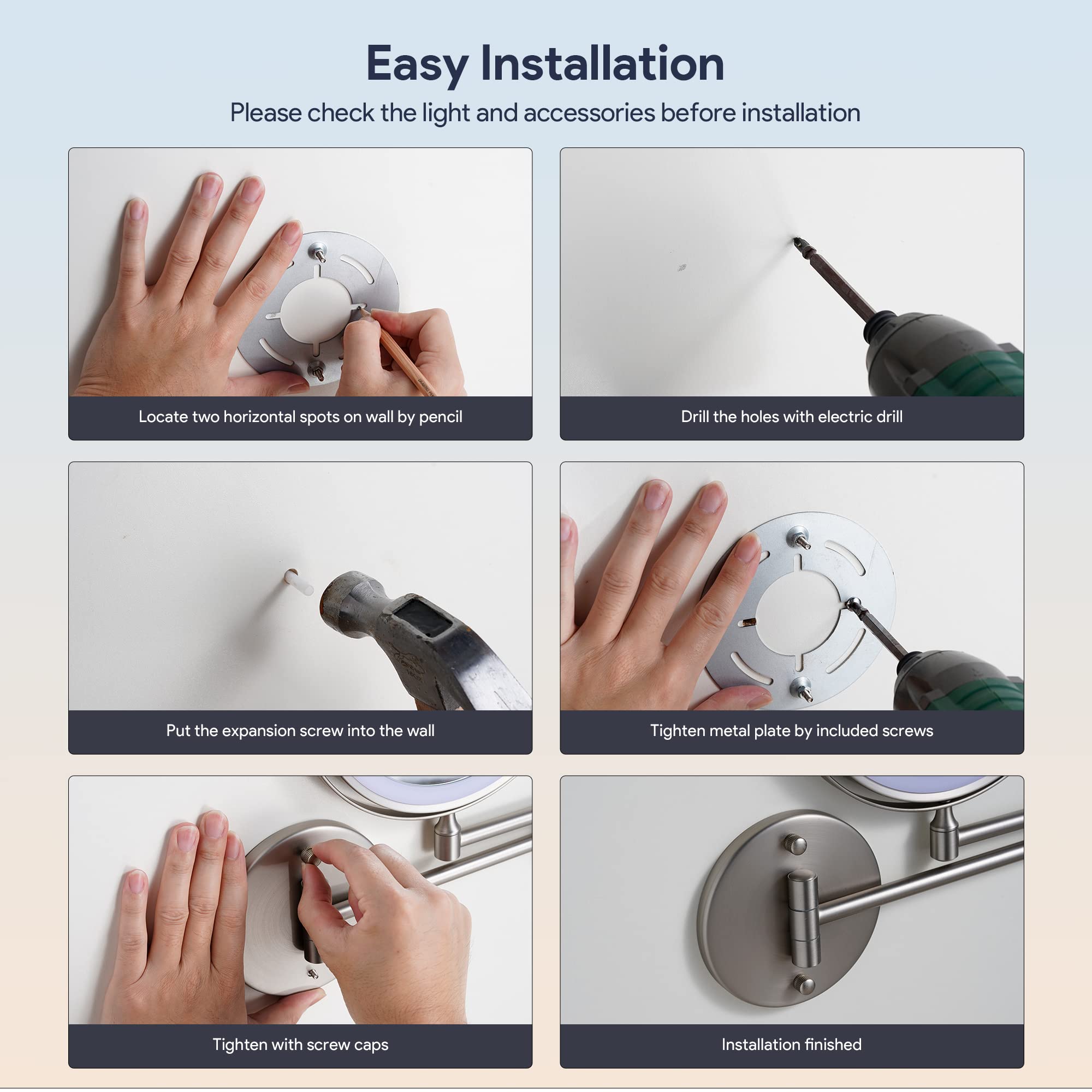 Rocollos usage quotidien du maquillage, miroir pratique.