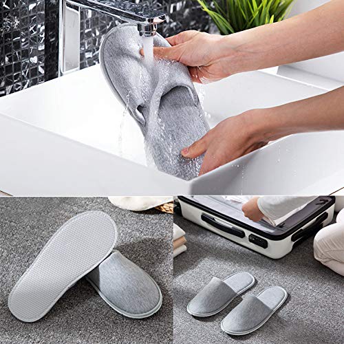 Rocutus chaussons hôtel anti-dérapants, intérieur confortable et sûr.