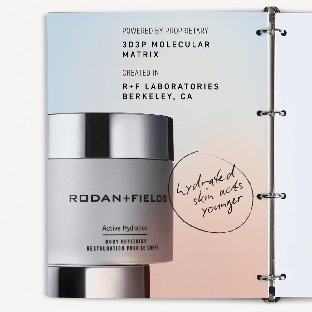 RODAN + FIELDS Active Hydration Body Replenish, peau douce apres chaque soin.