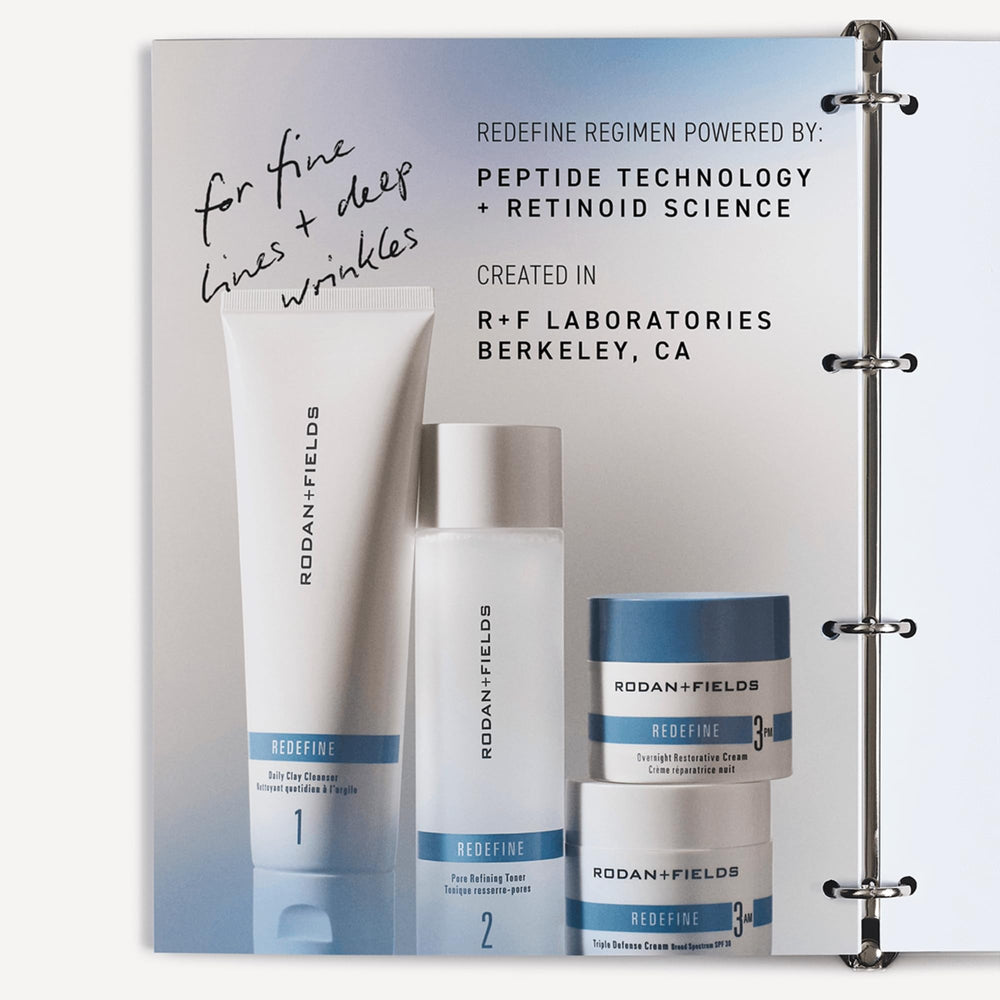 RODAN + FIELDS Redefine Crème Nuit Restauratrice, application douce sur le cou et le visage.