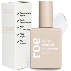 Bouteille Roe Wellness Bébé Minéral SPF30, protection sûre pour peau délicate des bébés.