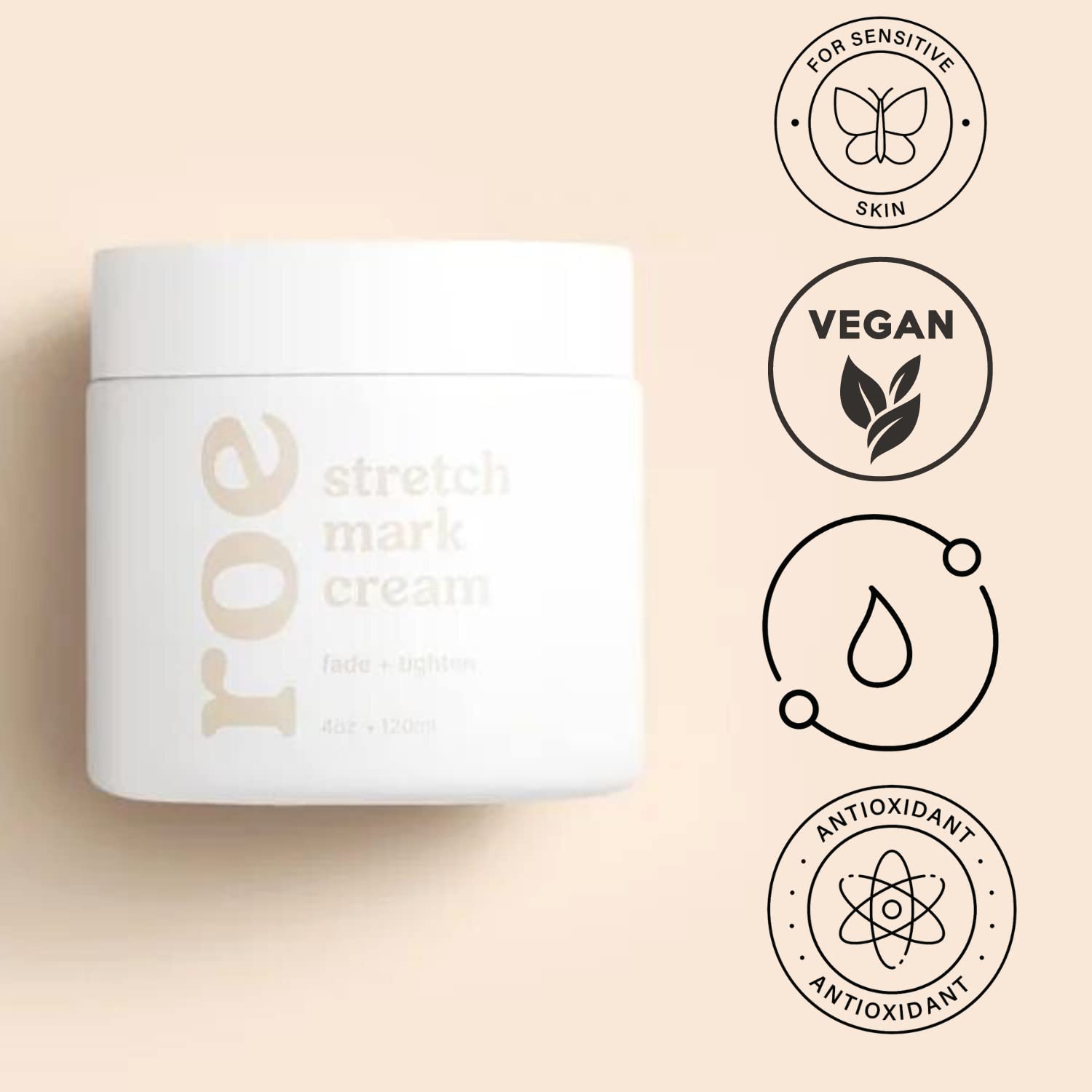 Crème Roe Wellness Vergetures – Ingrédients naturels adaptés peau sensible.