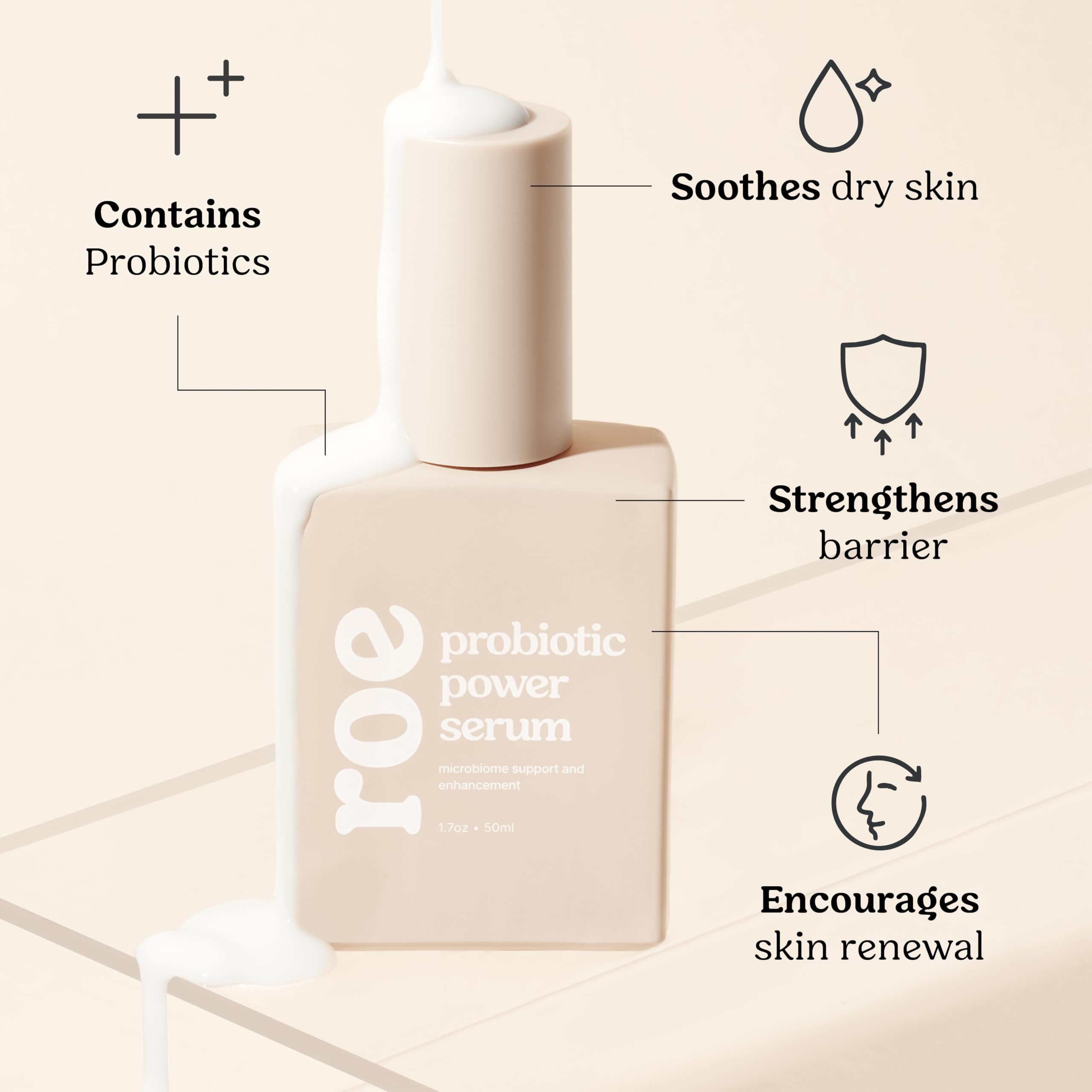 Absorption rapide du sérum Roe Wellness sur peau bébé