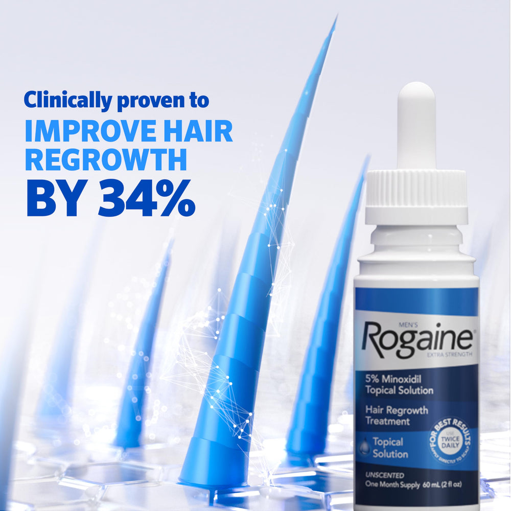 Rogaine 5% Minoxidil – applicateur-cuir-chevelu pour une application précise.