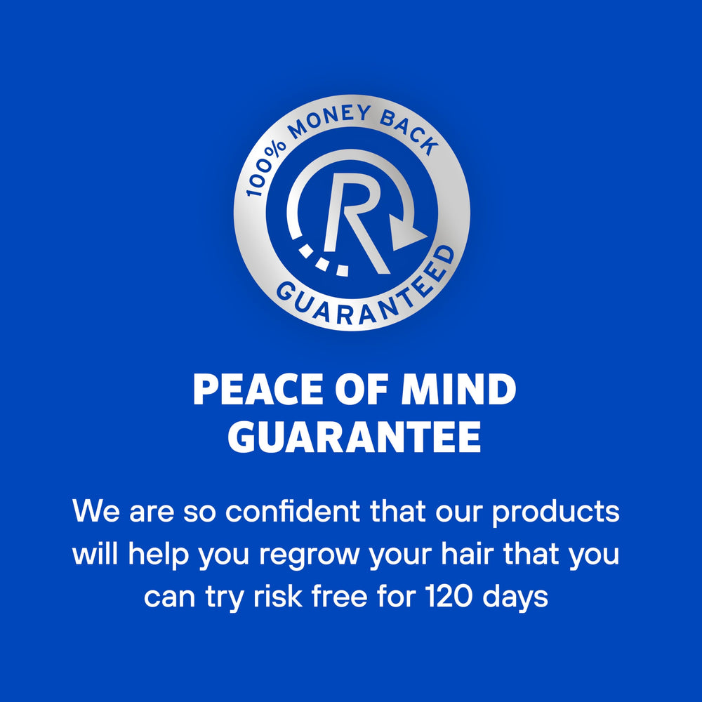 Rogaine 5% Minoxidil – massage du cuir chevelu pour absorption optimale.