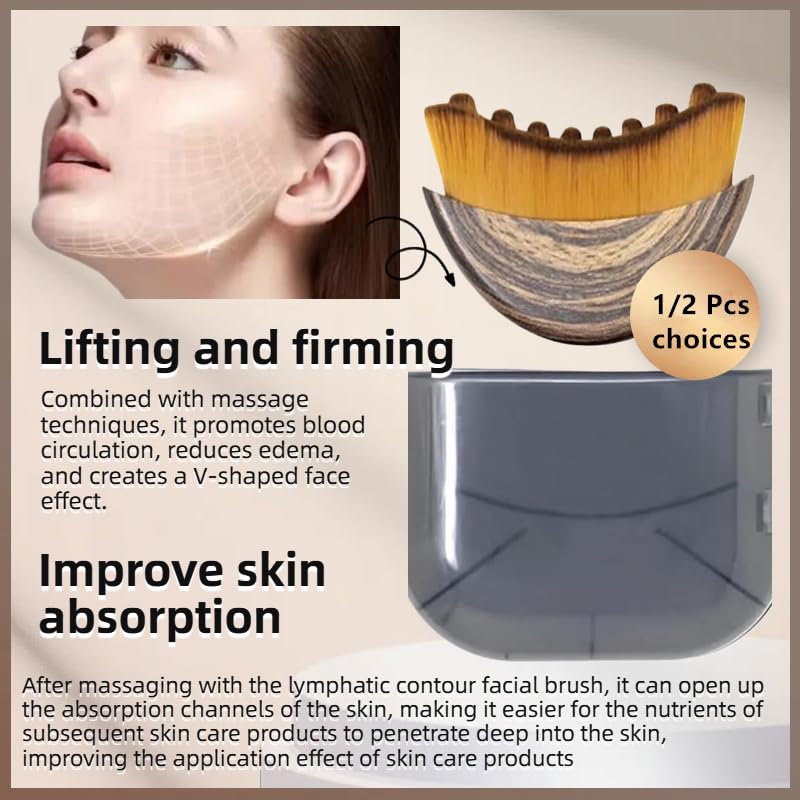 ROKATY pinceau contour lymphatique visage pour utilisation quotidienne.