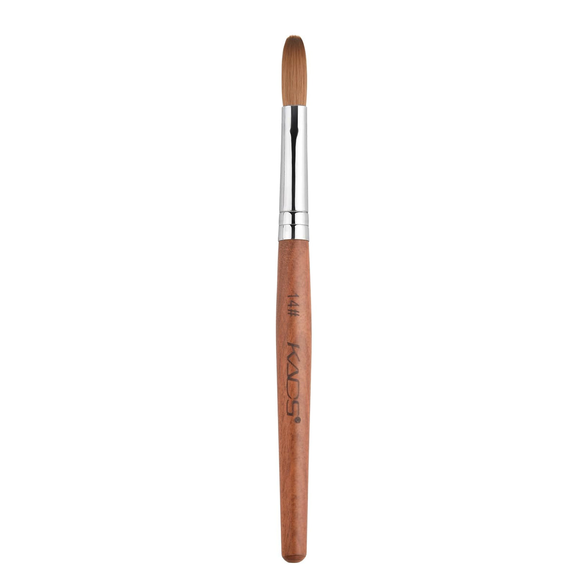 Brosse Rolabling pour ongles avec poils kolinsky sable et manche bois rouge, prise précise