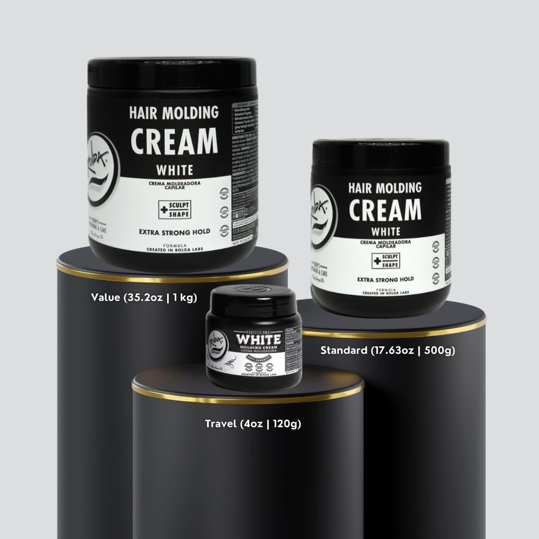 Barber-approved Rolda cream used in a professional setting.