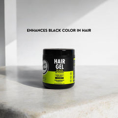 Rolda Black Hair Gel hair-styling-application demonstrates easy tint and hold