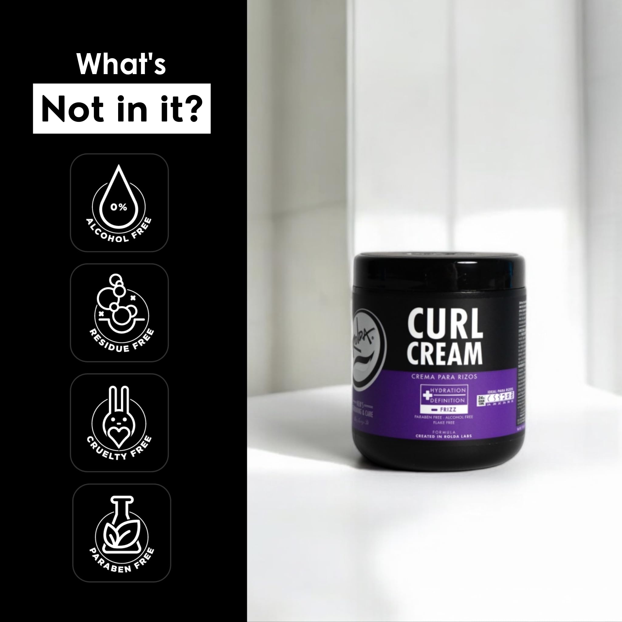 Rolda Curl Cream usage quotidien: convient aux cheveux fins sans lourdeur.