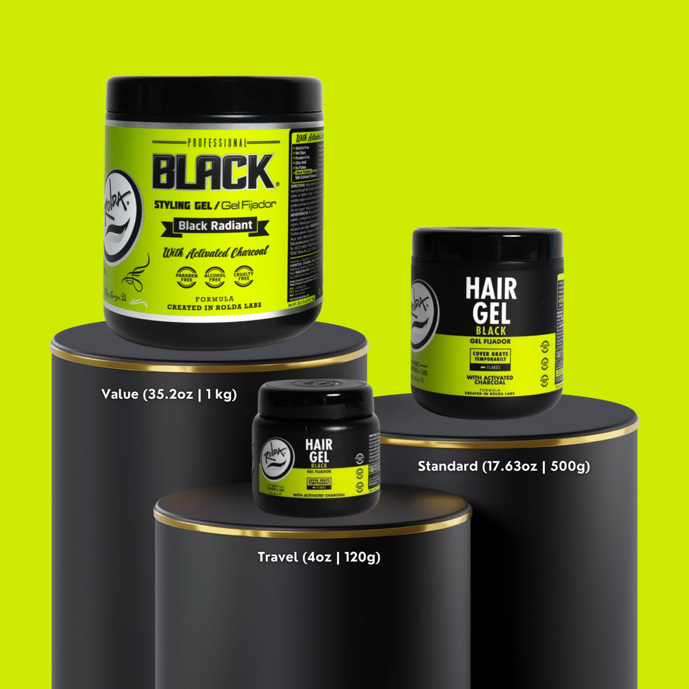 Rolda Gel Noir pour hommes – cheveux humides pour toucher naturel