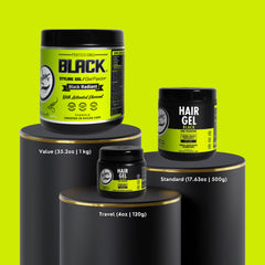 Rolda Gel Noir pour hommes – cheveux humides pour toucher naturel