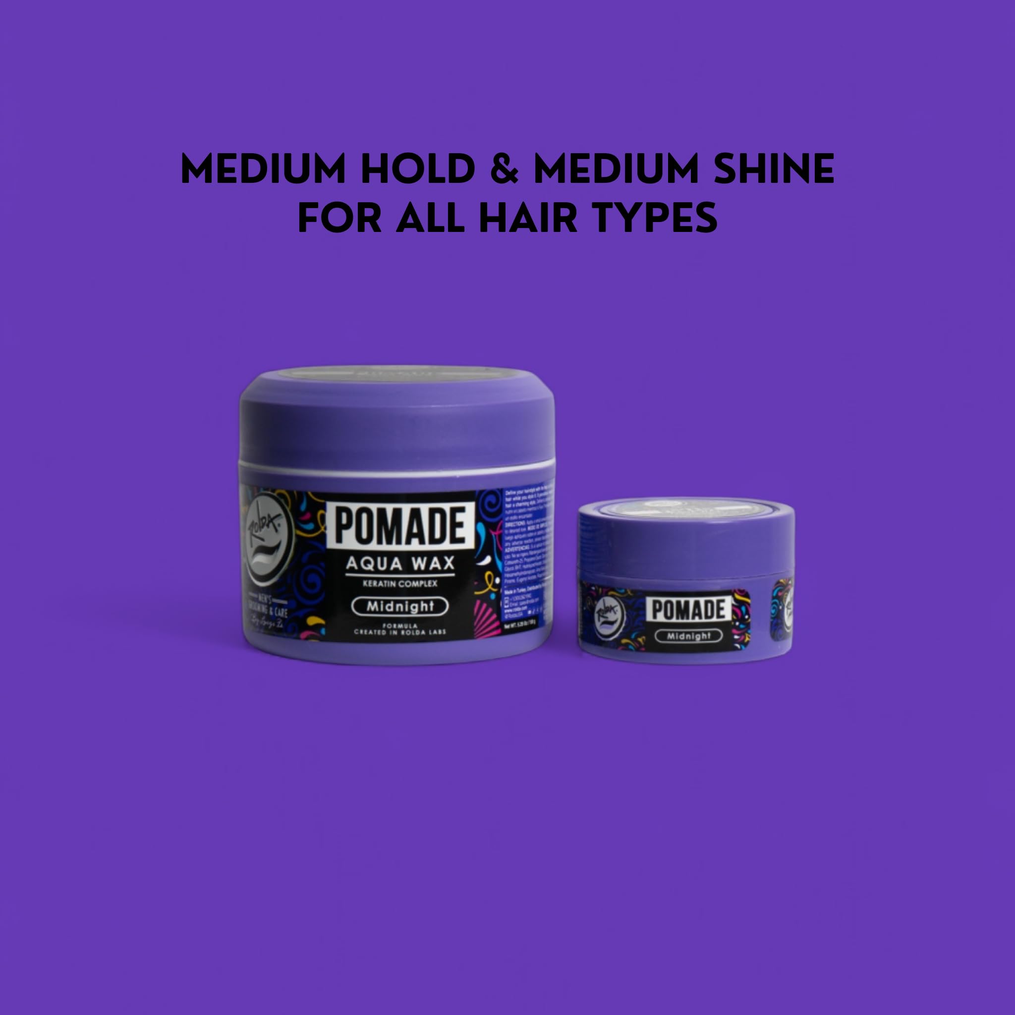 Tenue moyenne de Rolda Midnight Pomade adaptée à divers styles