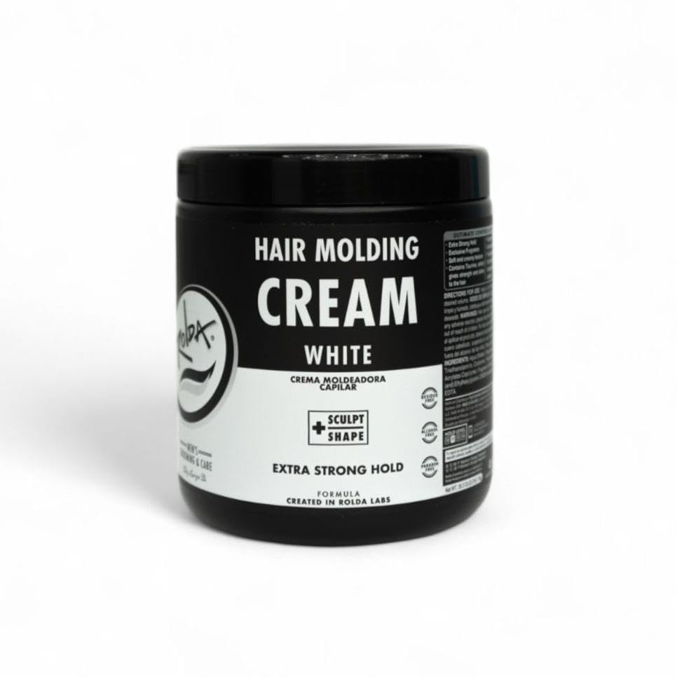 Rolda White Molding Hair Cream bottle for men with medium-strong hold.