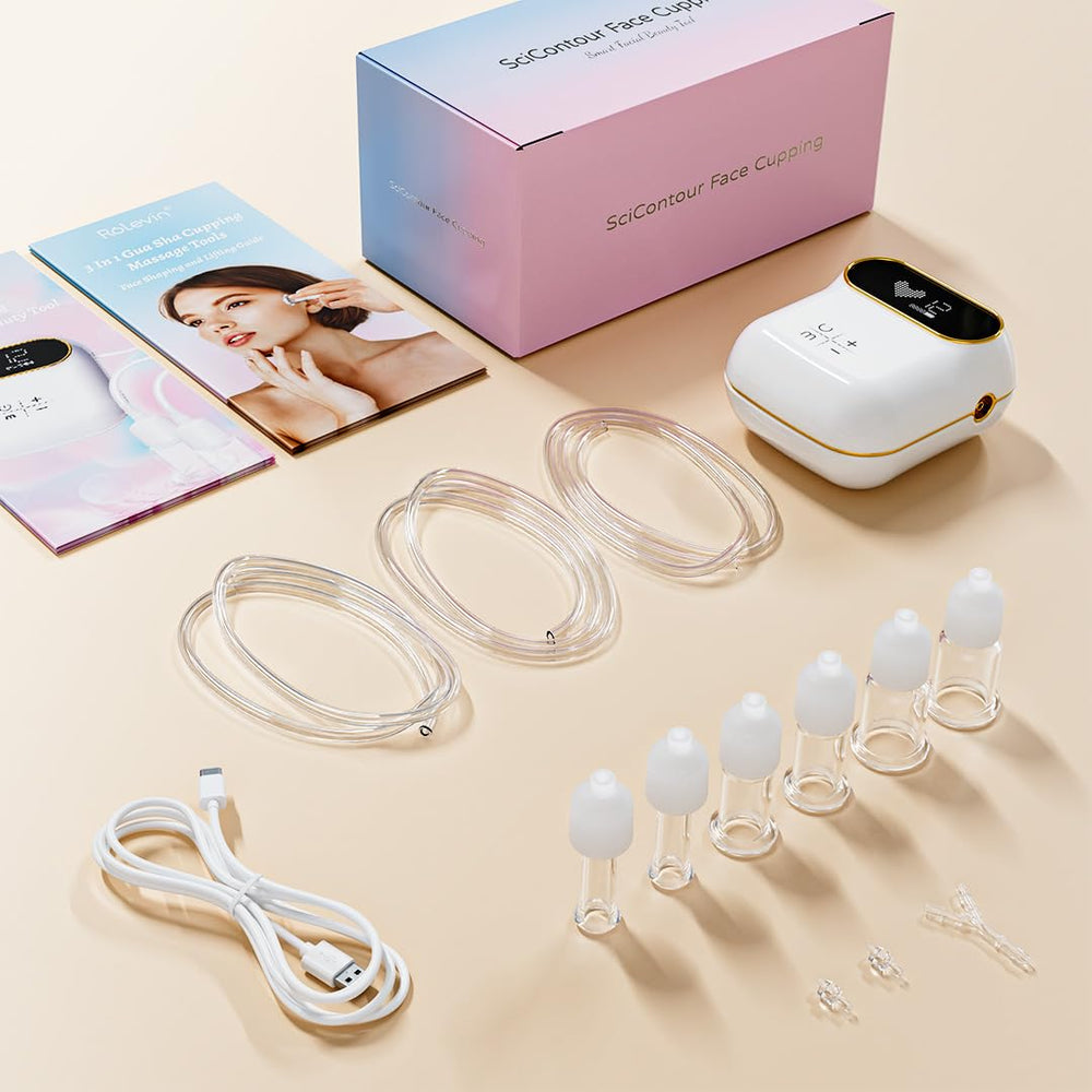 Rolevin kit soin visage yeux cou pour rituel relaxant à domicile.