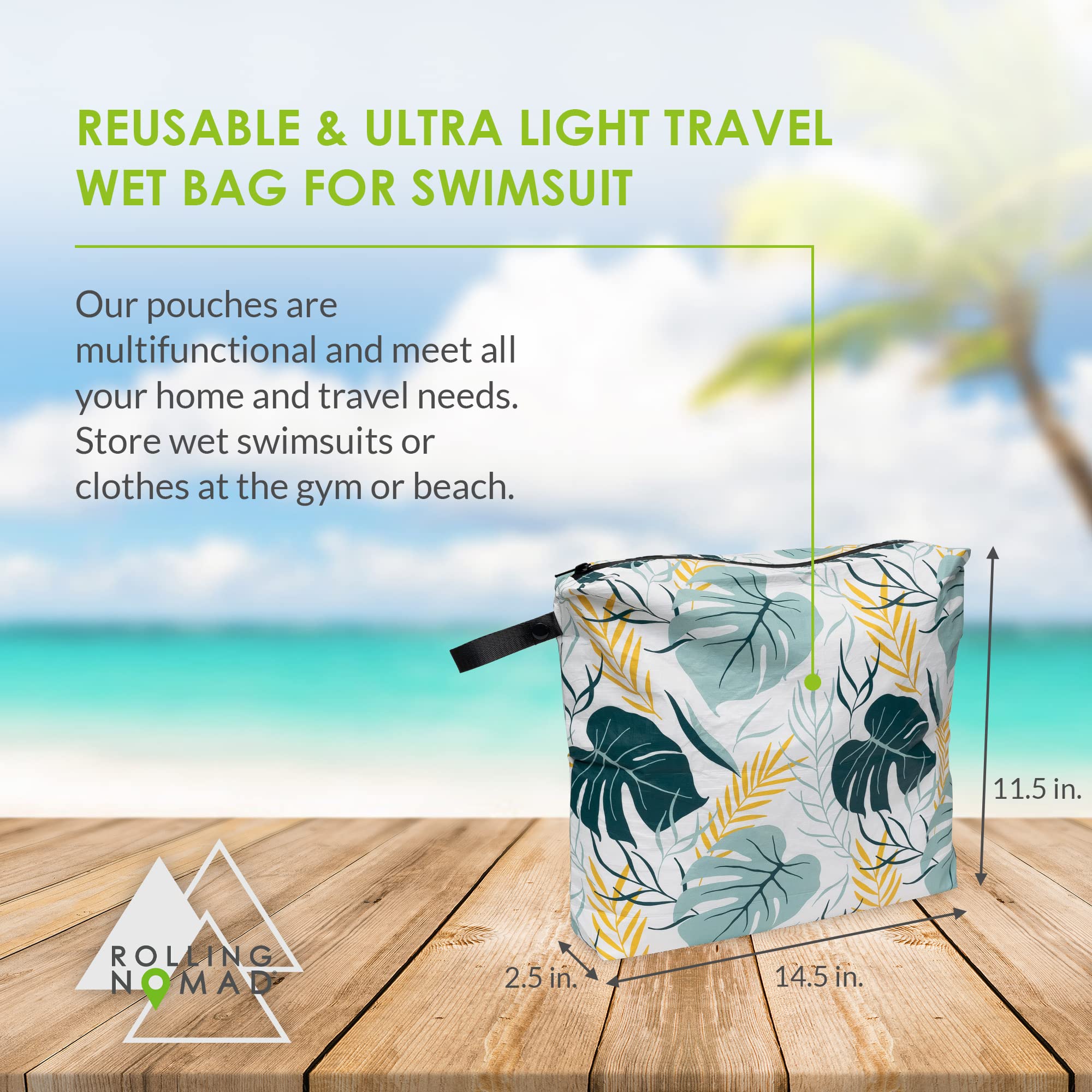 Pochette Tyvek Rolling Nomad impermable, ideale plage et piscine pour articles mouilles