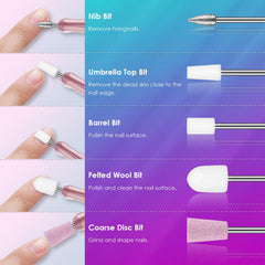 Rolokit mèche polissage, finition lisse des ongles.