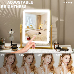 Base large antiderapante ROLOVE stabilise le miroir sur le bureau.