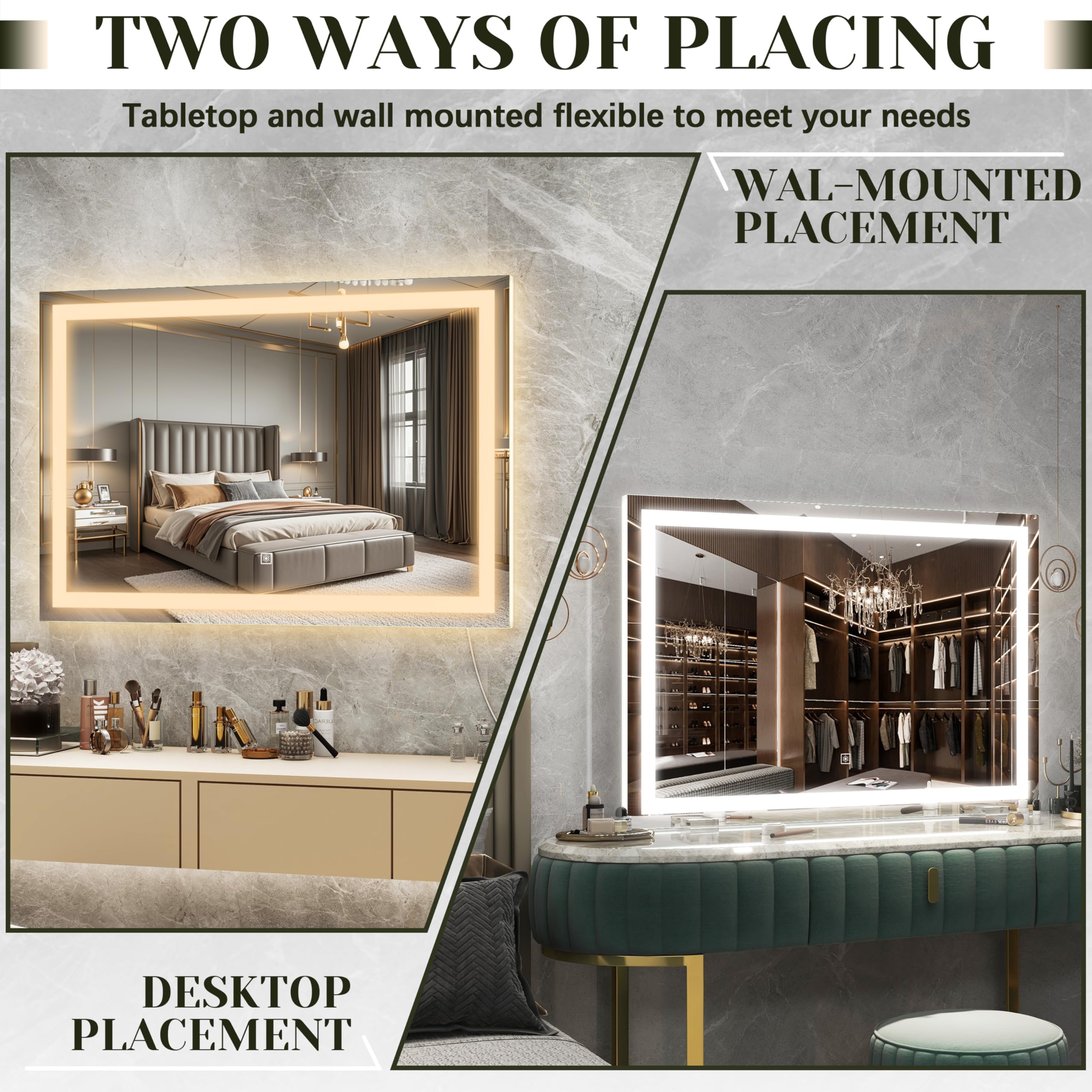 ROLOVE Grand miroir idéal pour visualiser tenues et looks complets.