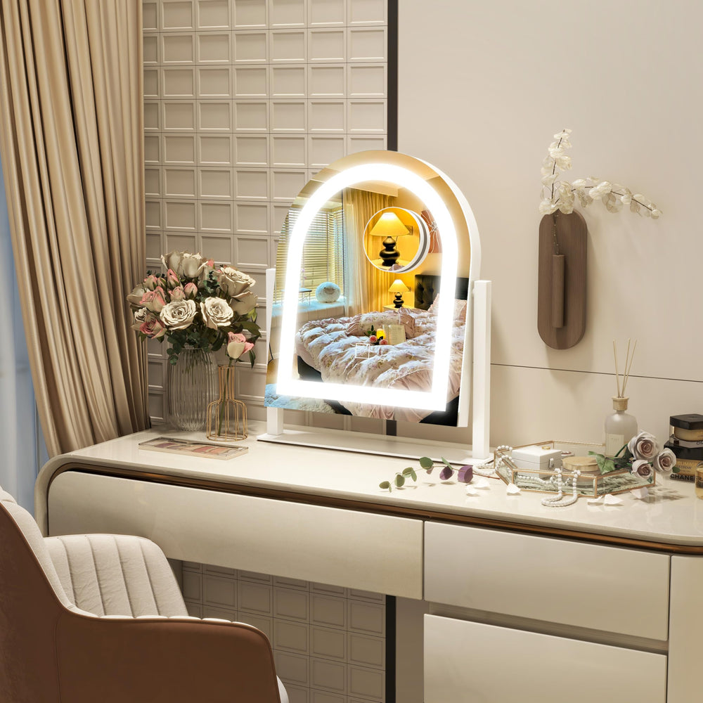 ROLOVE Miroir inclut une loupe 10x amovible pour retouches fines.