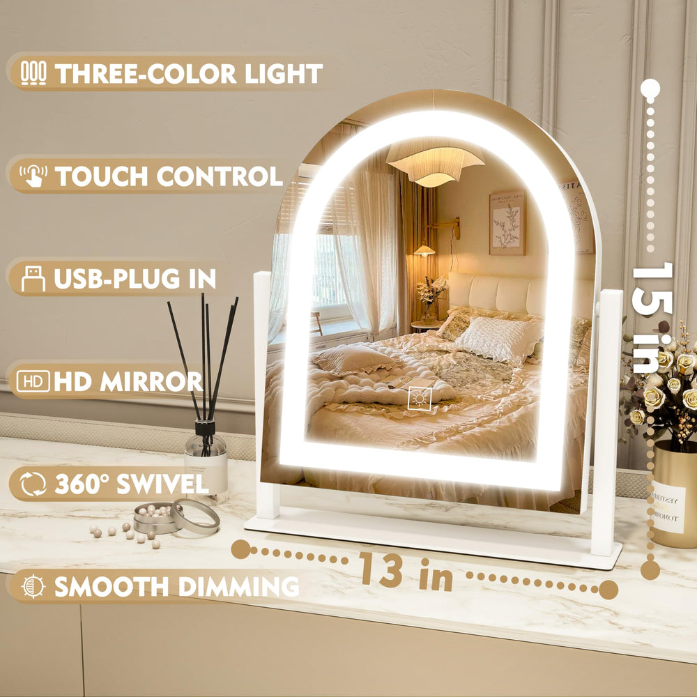 ROLOVE Miroir offre rotation à 360° pour voir chaque angle.