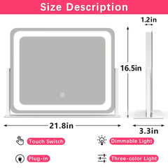 ROLOVE miroir maquillage rotation 360 degrés pour angle parfait