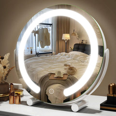 Miroir roLOVE vanité 12 pouces avec éclairage homogène pour un maquillage précis.