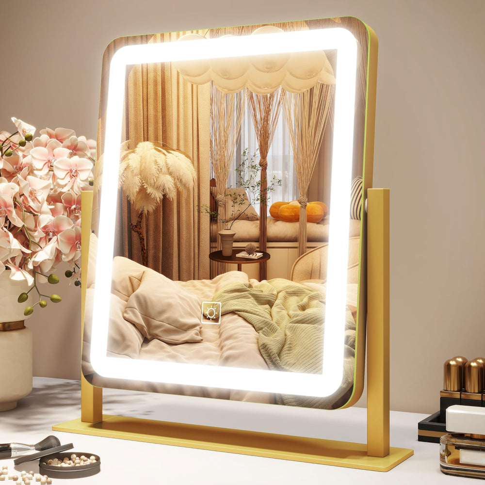ROLOVE miroir vanité avec lumière 12,6×15 pour un maquillage précis.