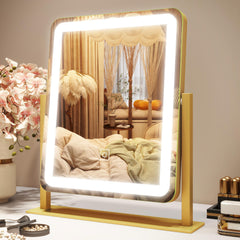 ROLOVE miroir vanité avec lumière 12,6×15 pour un maquillage précis.