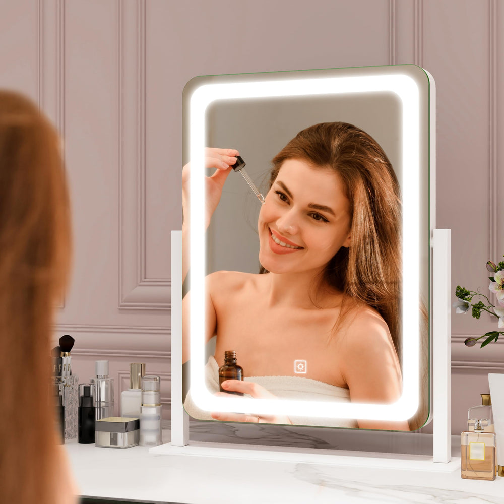 ROLOVE Miroir Vanity lumière constante et surface miroir nette pour les détails