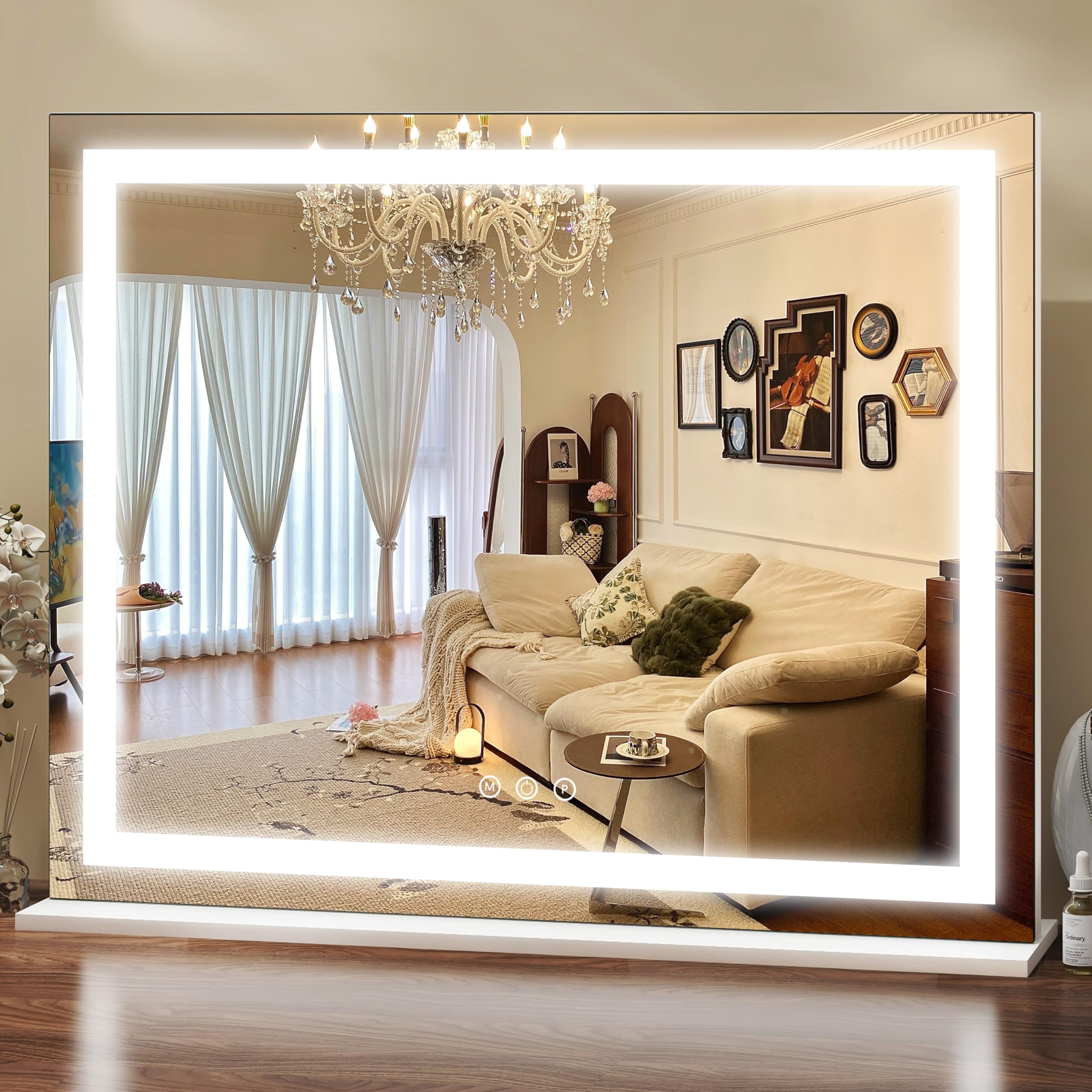 ROLOVE Miroir vanité 23x18, reflet grand angle pour un maquillage précis.