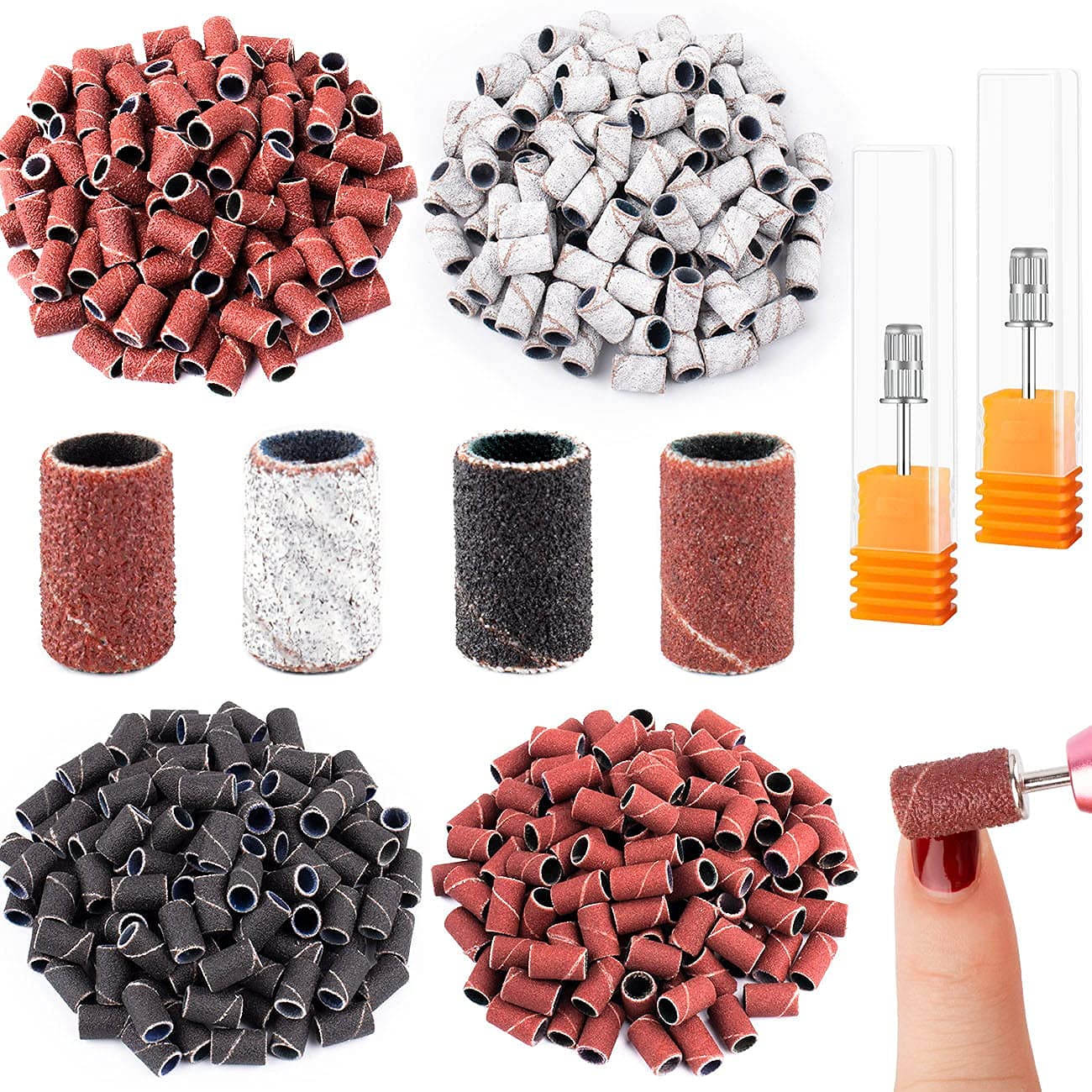 Rolybag bandes abrasifs 80 grain pour ponceuse à ongles, démarrage efficace du façonnage