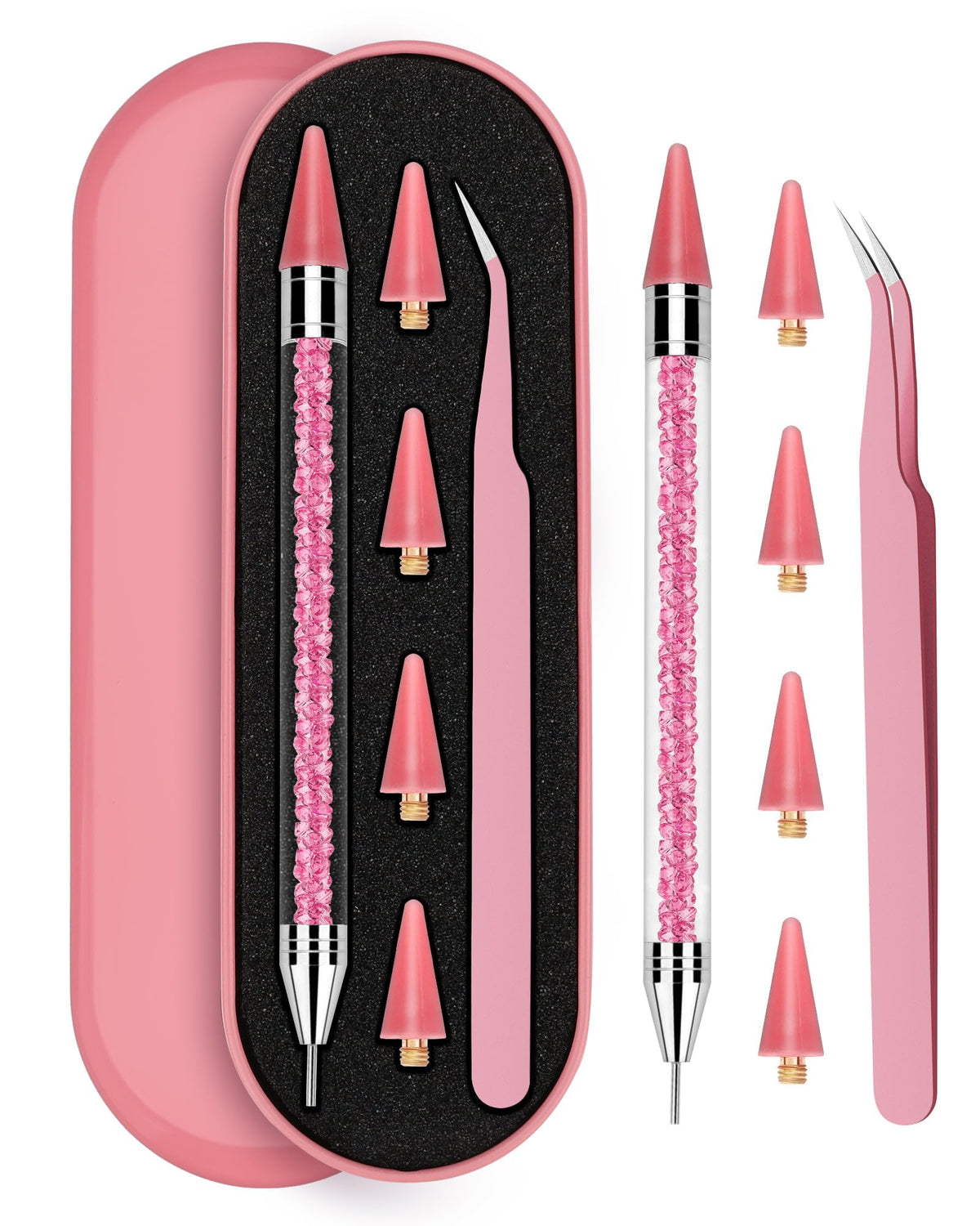 Rolybag rhinestone-picker double-tete, prise précise des strass pour nail art.